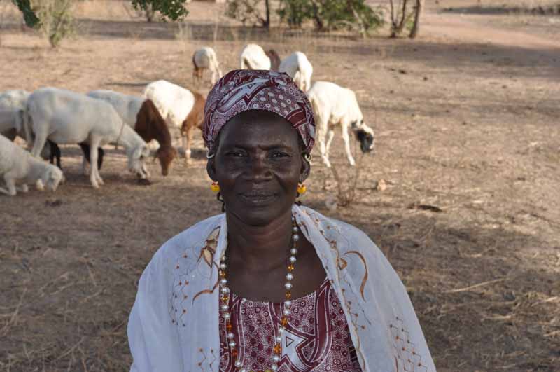 Madame Hawa Seydou venu recevoir sa vache